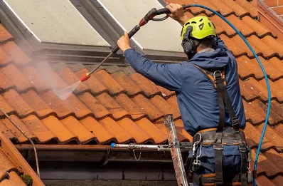 Démoussage et hydrofuge de toiture à Peujard